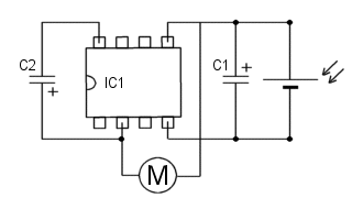 Solarengine s integrovanm obvodom lm3909